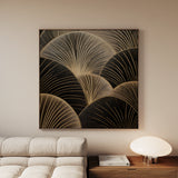 Abstract 1367 Canvas Art 60 x 60 cm / Black
