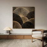 Abstract 1367 Canvas Art 60 x 60 cm / Black
