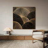 Abstract 1367 Canvas Art 60 x 60 cm / Black
