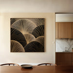 Abstract 1367 Canvas Art 60 x 60 cm / Black