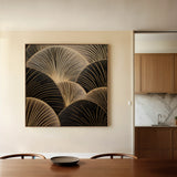 Abstract 1367 Canvas Art 60 x 60 cm / Black