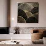 Abstract 1367 Canvas Art 60 x 60 cm / Black