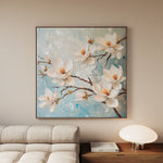 Floral 1367 Canvas Art 60 x 60 cm / Black