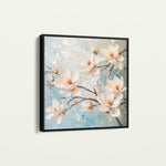 Floral 1367 Canvas Art 60 x 60 cm / Black