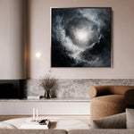 Abstract 1368 Canvas Art 60 x 60 cm / Black
