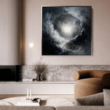 Abstract 1368 Canvas Art 60 x 60 cm / Black