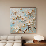 Floral 1368 Canvas Art 60 x 60 cm / Black