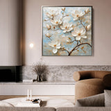 Floral 1368 Canvas Art 60 x 60 cm / Black