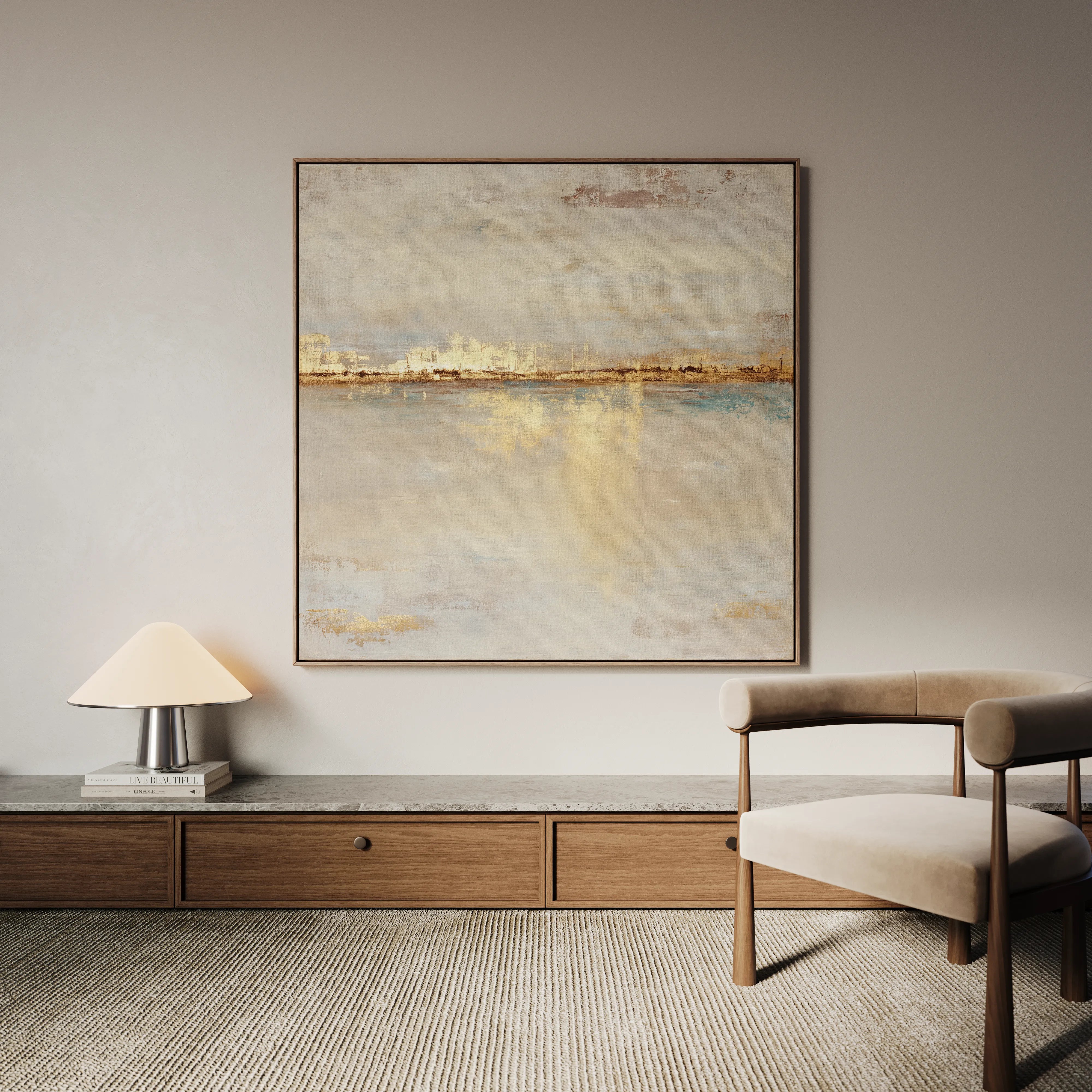 Abstract 1369 Canvas Art 60 x 60 cm / Black