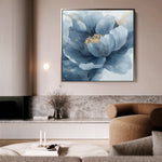 Floral 1369 Canvas Art 60 x 60 cm / Black