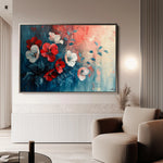 Floral 137 Canvas Art 60 x 40 cm / Black