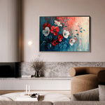 Floral 137 Canvas Art 60 x 40 cm / Black