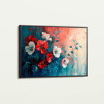 Floral 137 Canvas Art 60 x 40 cm / Black