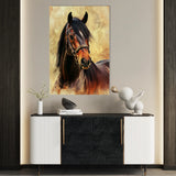 Horses 137 Canvas Art 60 x 40 cm / Black