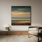 Abstract 1370 Canvas Art 60 x 60 cm / Black