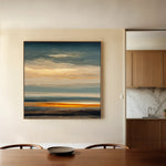 Abstract 1370 Canvas Art 60 x 60 cm / Black