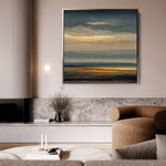Abstract 1370 Canvas Art 60 x 60 cm / Black