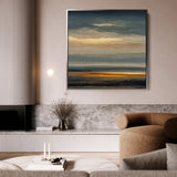 Abstract 1370 Canvas Art 60 x 60 cm / Black