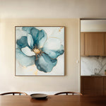 Floral 1370 Canvas Art 60 x 60 cm / Black