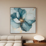 Floral 1370 Canvas Art 60 x 60 cm / Black