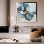 Floral 1370 Canvas Art 60 x 60 cm / Black
