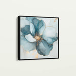 Floral 1370 Canvas Art 60 x 60 cm / Black