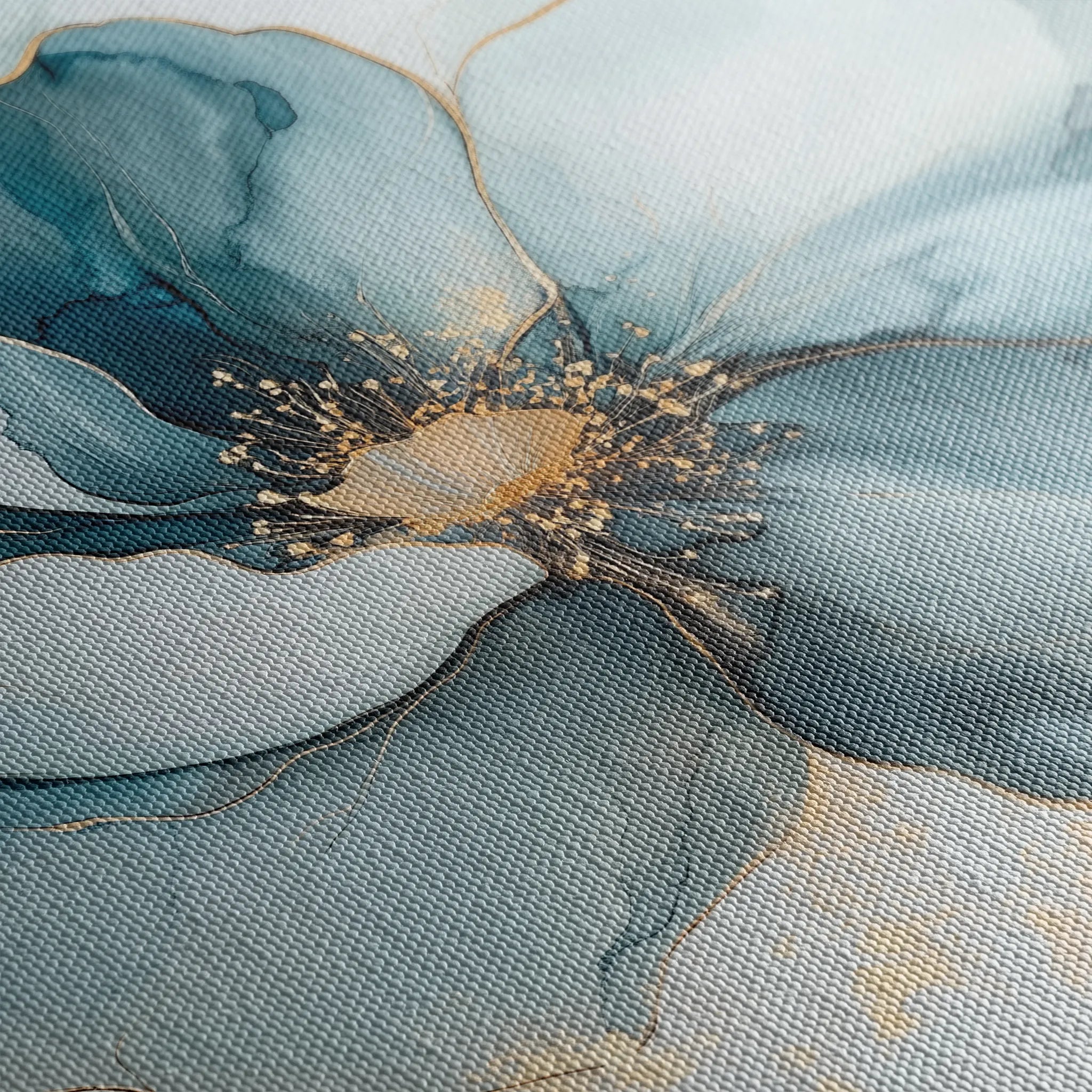 Floral 1370 Canvas Art 60 x 60 cm / Black