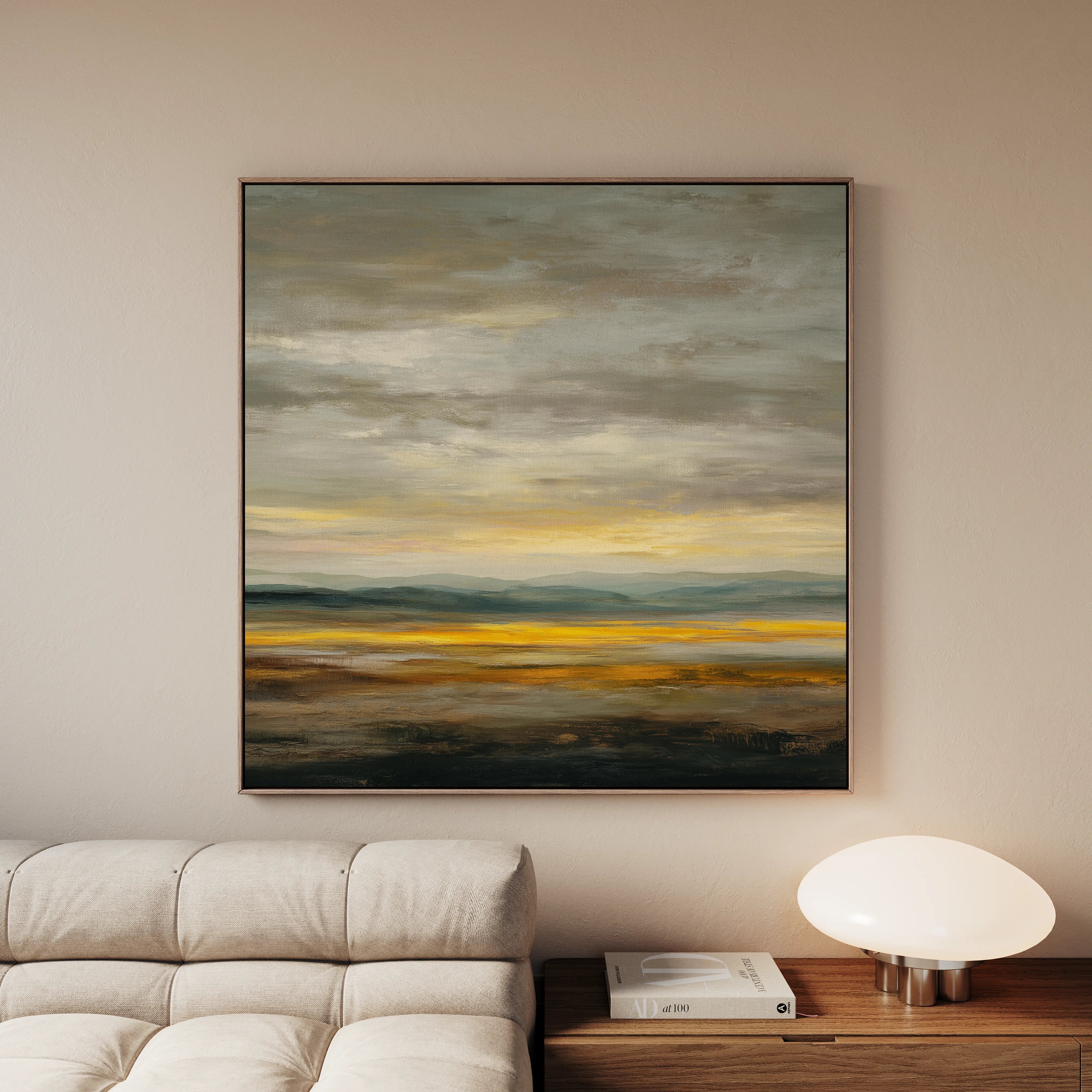Abstract 1371 Canvas Art 60 x 60 cm / Black