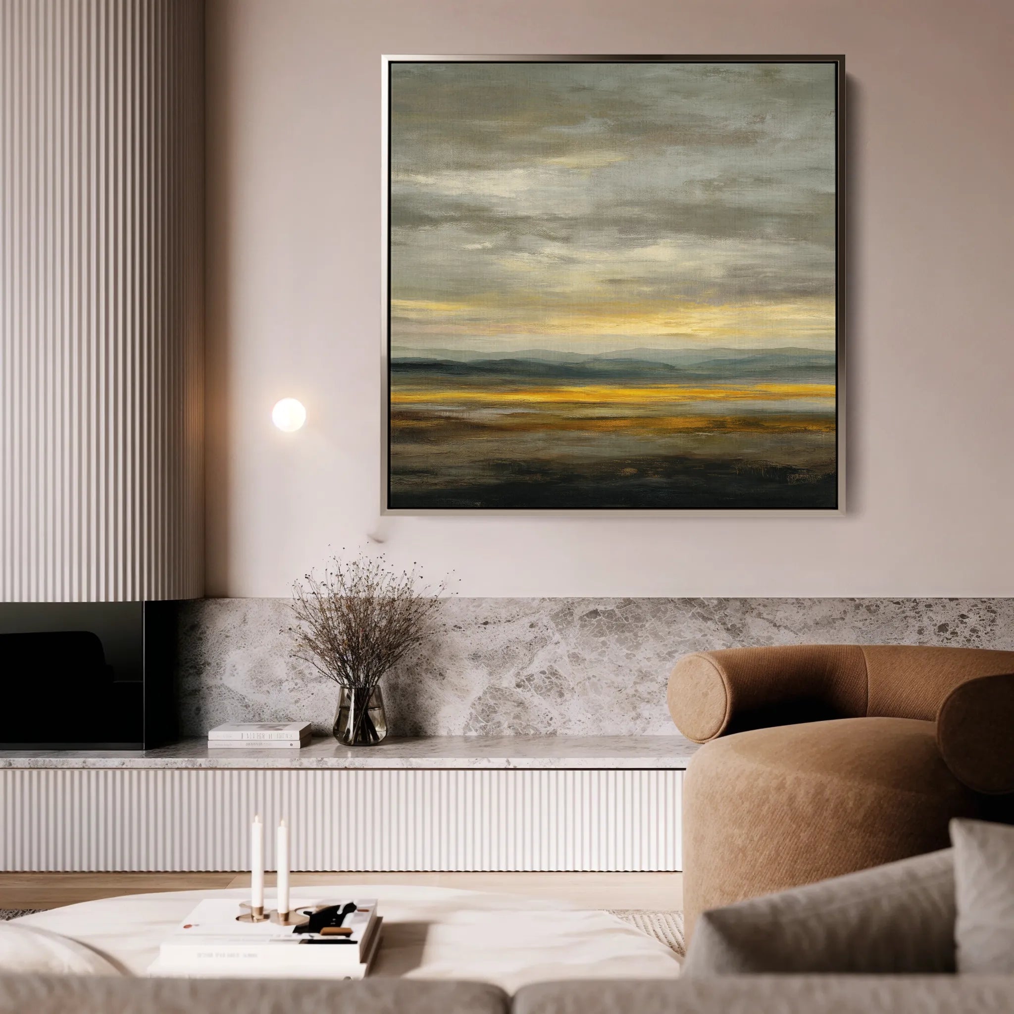 Abstract 1371 Canvas Art 60 x 60 cm / Black