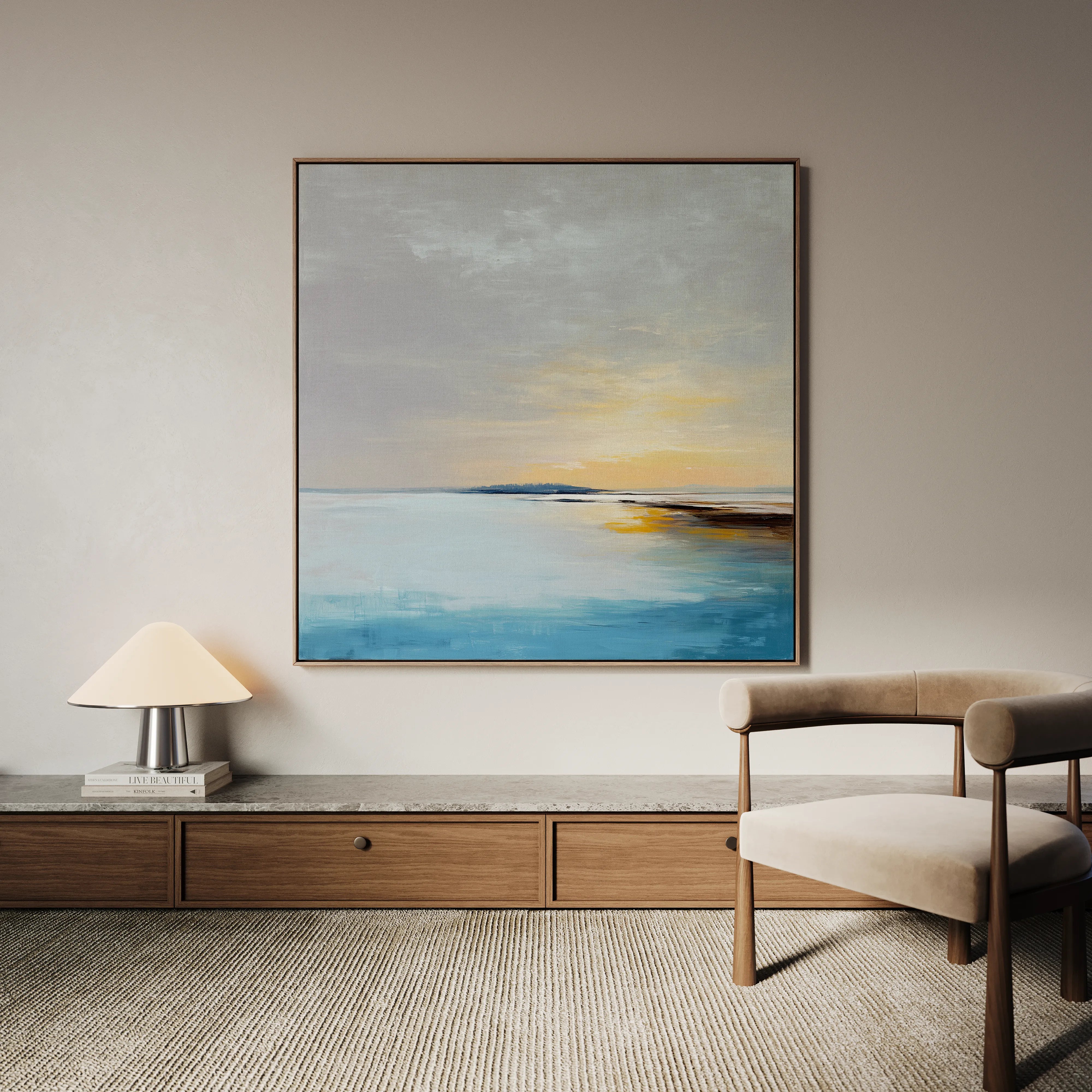 Abstract 1372 Canvas Art 60 x 60 cm / Black