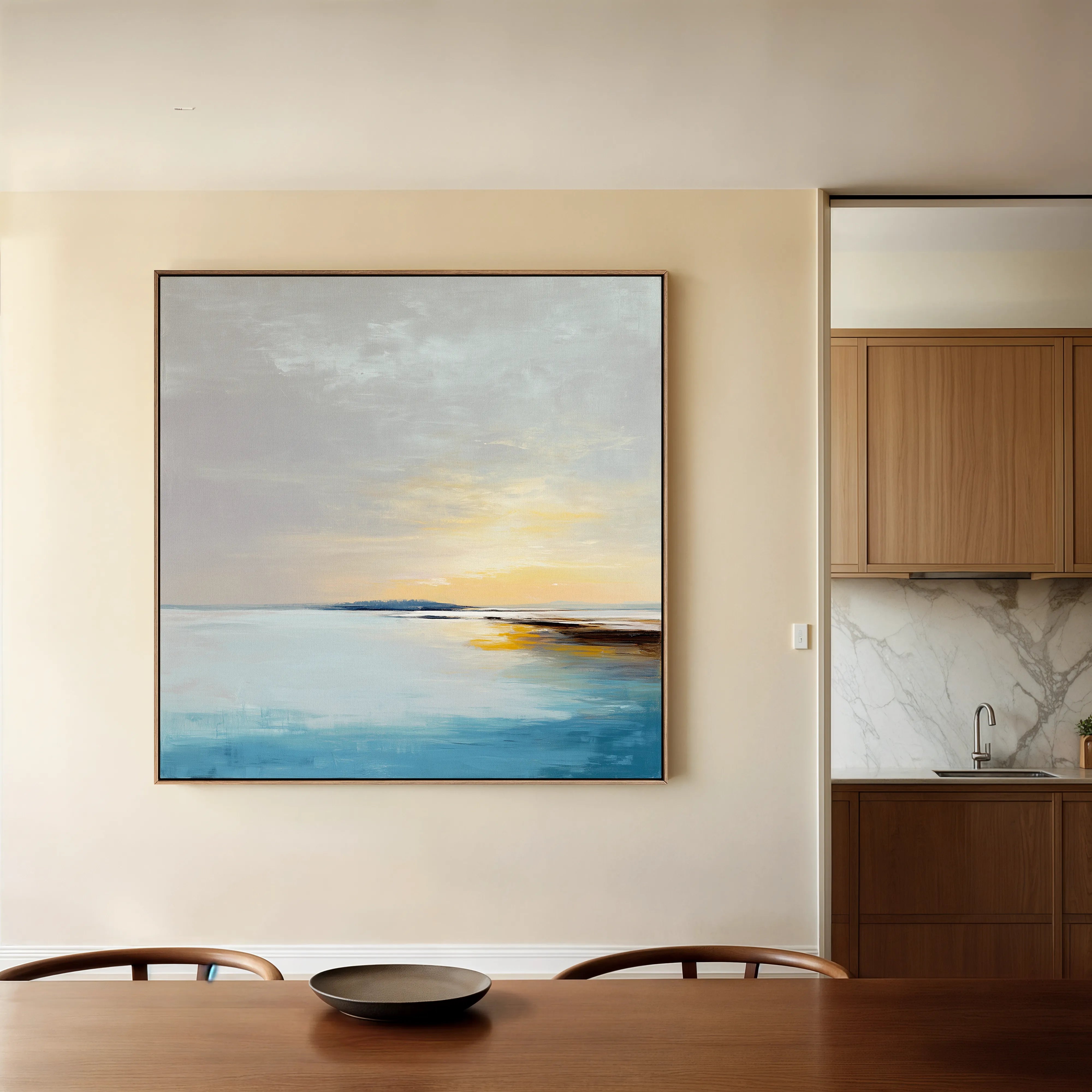 Abstract 1372 Canvas Art 60 x 60 cm / Black
