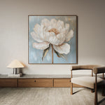 Floral 1372 Canvas Art 60 x 60 cm / Black