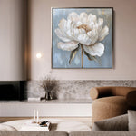 Floral 1372 Canvas Art 60 x 60 cm / Black