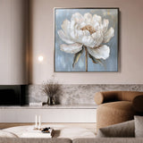Floral 1372 Canvas Art 60 x 60 cm / Black