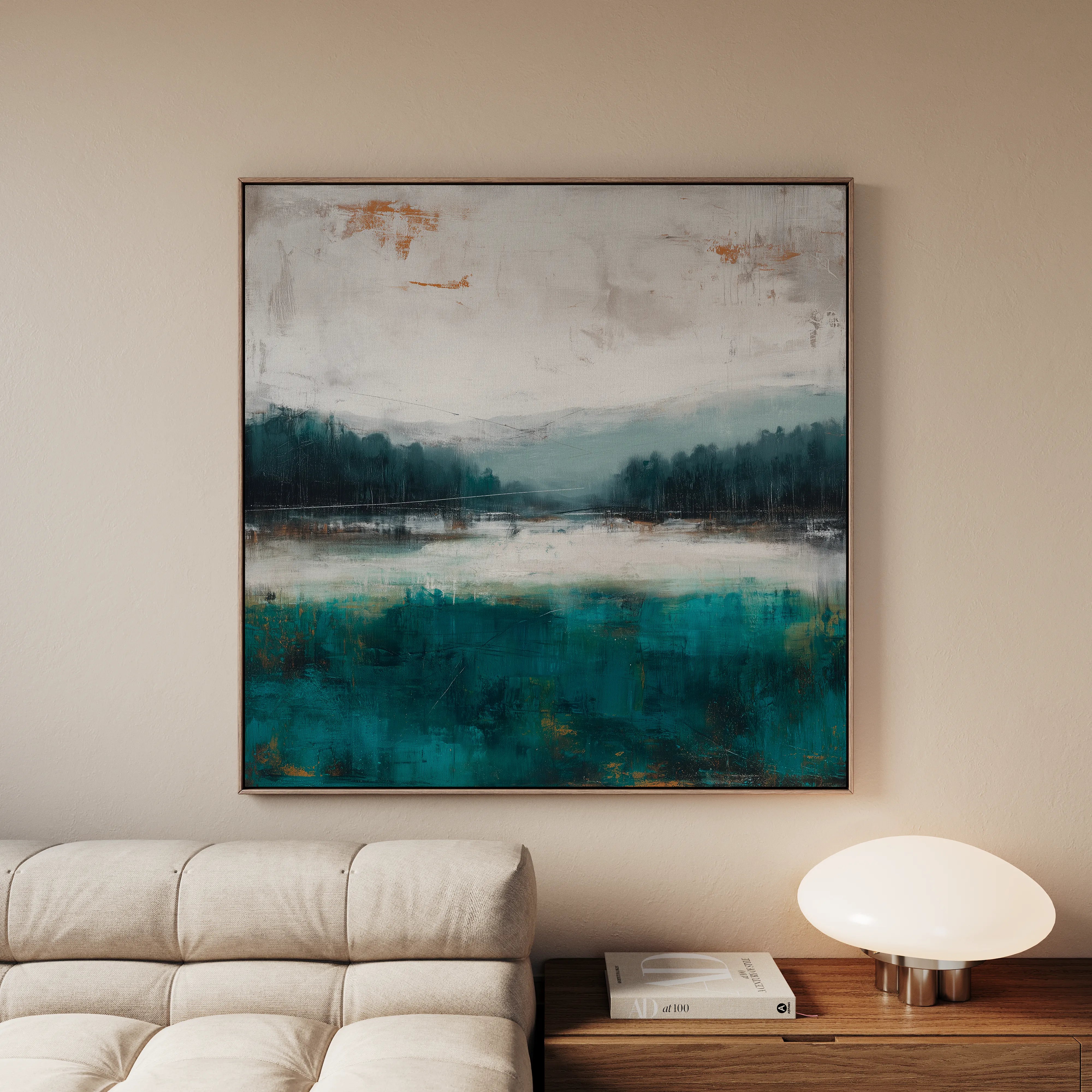 Abstract 1373 Canvas Art 60 x 60 cm / Black