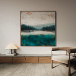 Abstract 1373 Canvas Art 60 x 60 cm / Black