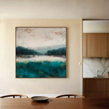 Abstract 1373 Canvas Art 60 x 60 cm / Black