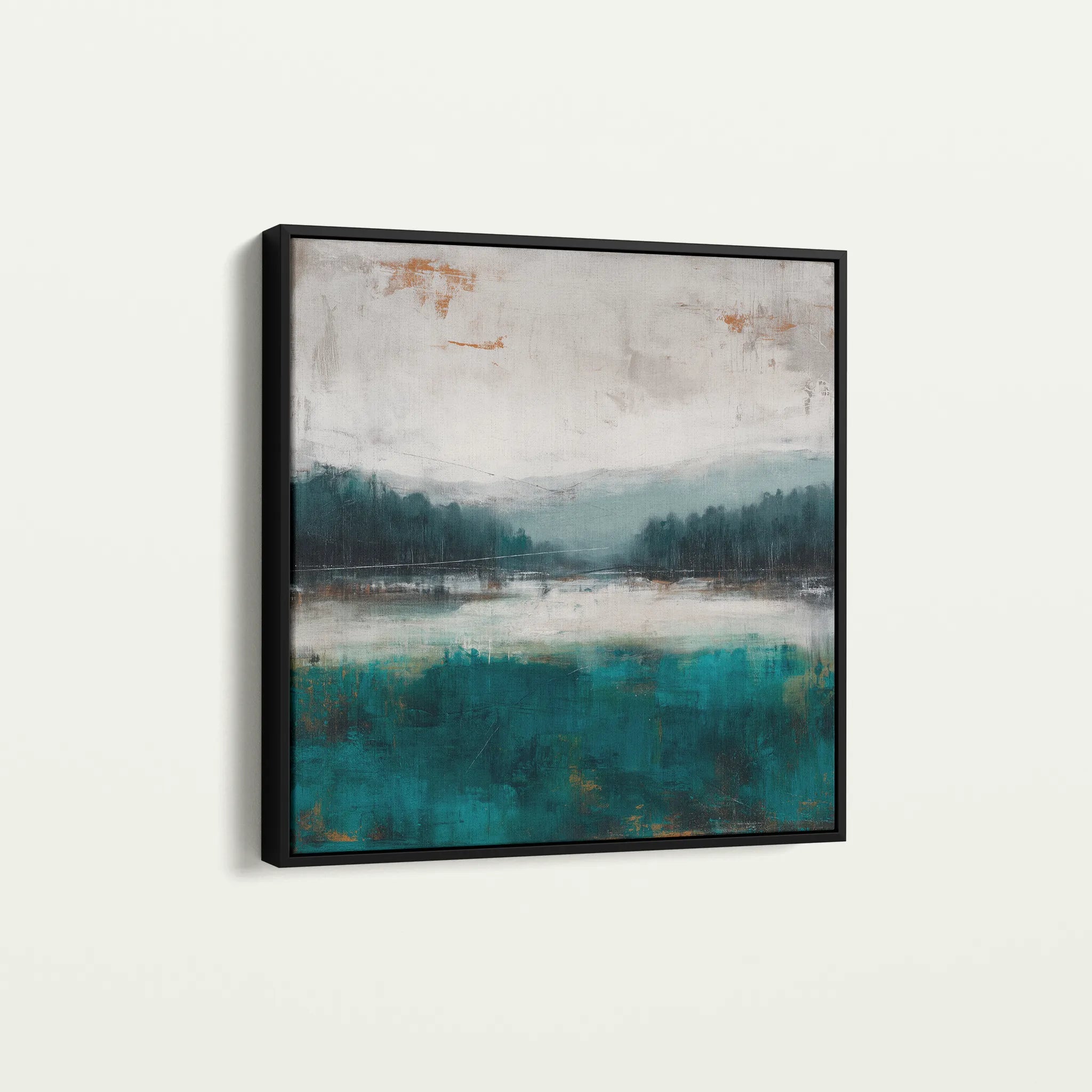 Abstract 1373 Canvas Art 60 x 60 cm / Black