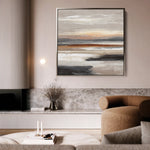 Abstract 1374 Canvas Art 60 x 60 cm / Black