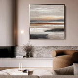 Abstract 1374 Canvas Art 60 x 60 cm / Black