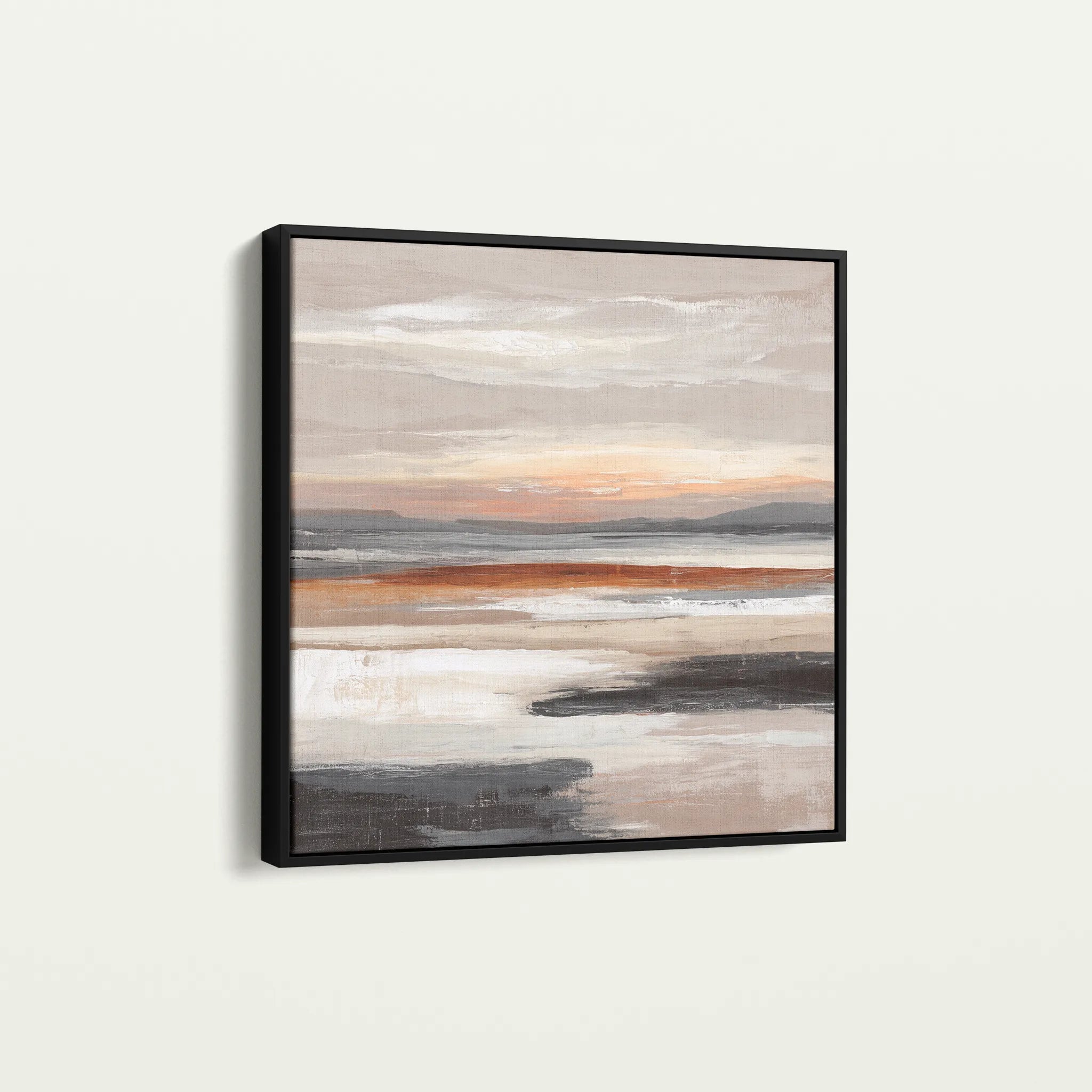 Abstract 1374 Canvas Art 60 x 60 cm / Black
