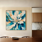 Floral 1374 Canvas Art 60 x 60 cm / Black