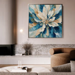 Floral 1374 Canvas Art 60 x 60 cm / Black