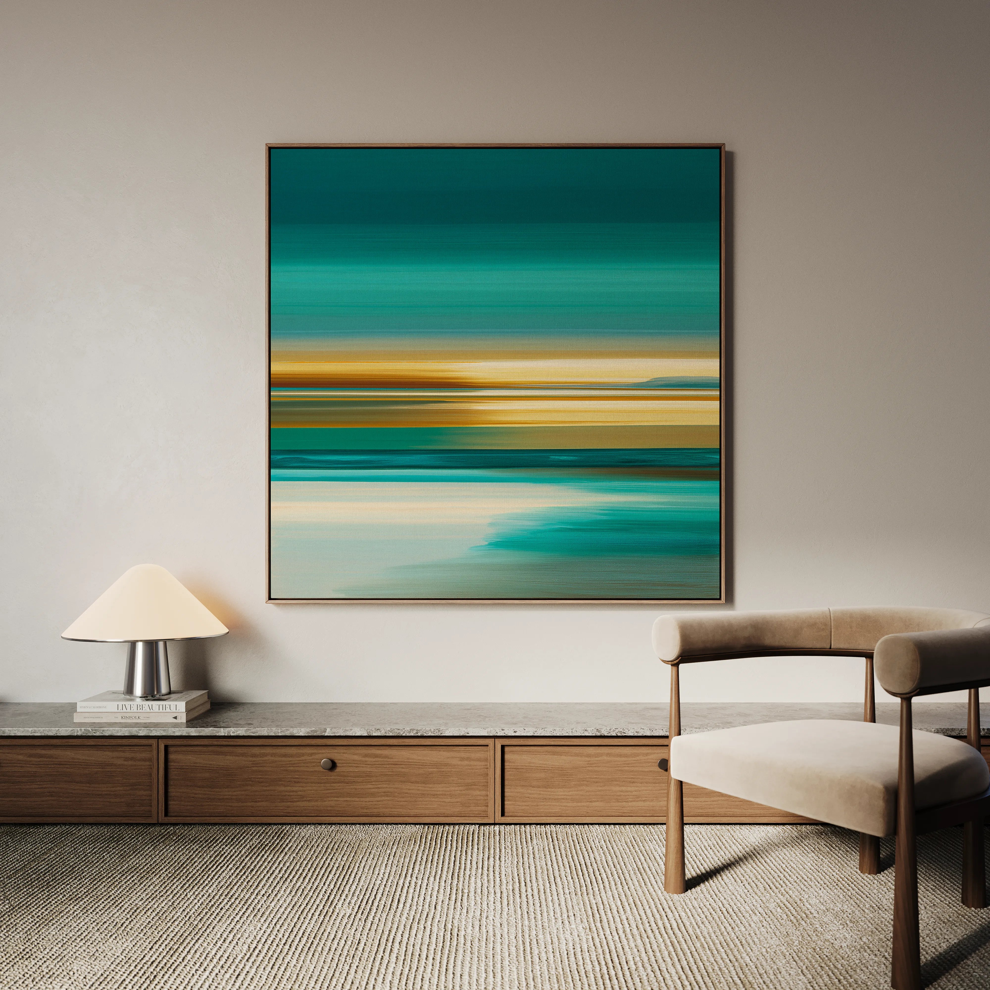 Abstract 1375 Canvas Art 60 x 60 cm / Black