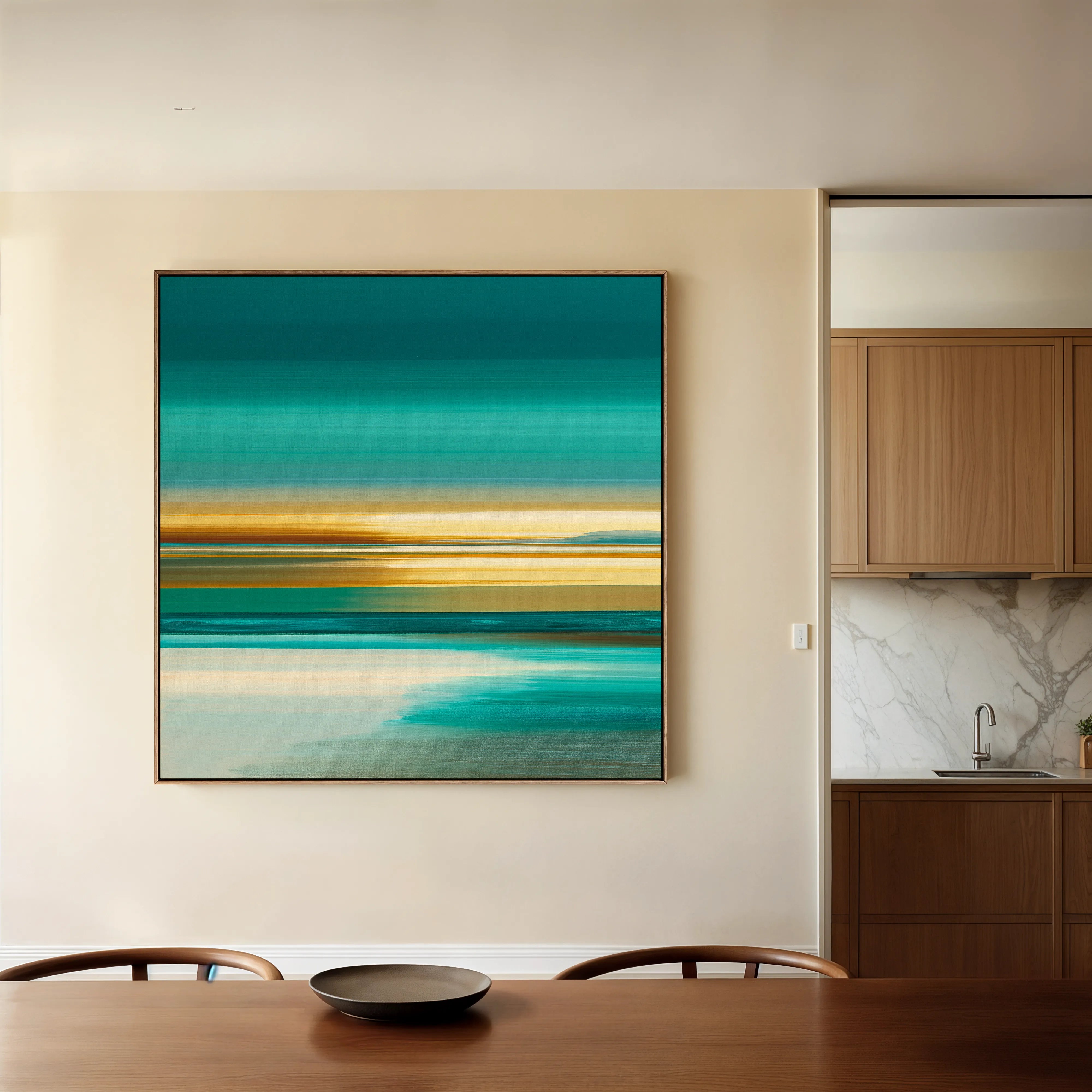 Abstract 1375 Canvas Art 60 x 60 cm / Black