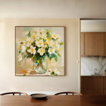 Floral 1375 Canvas Art 60 x 60 cm / Black