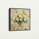 Floral 1375 Canvas Art 60 x 60 cm / Black