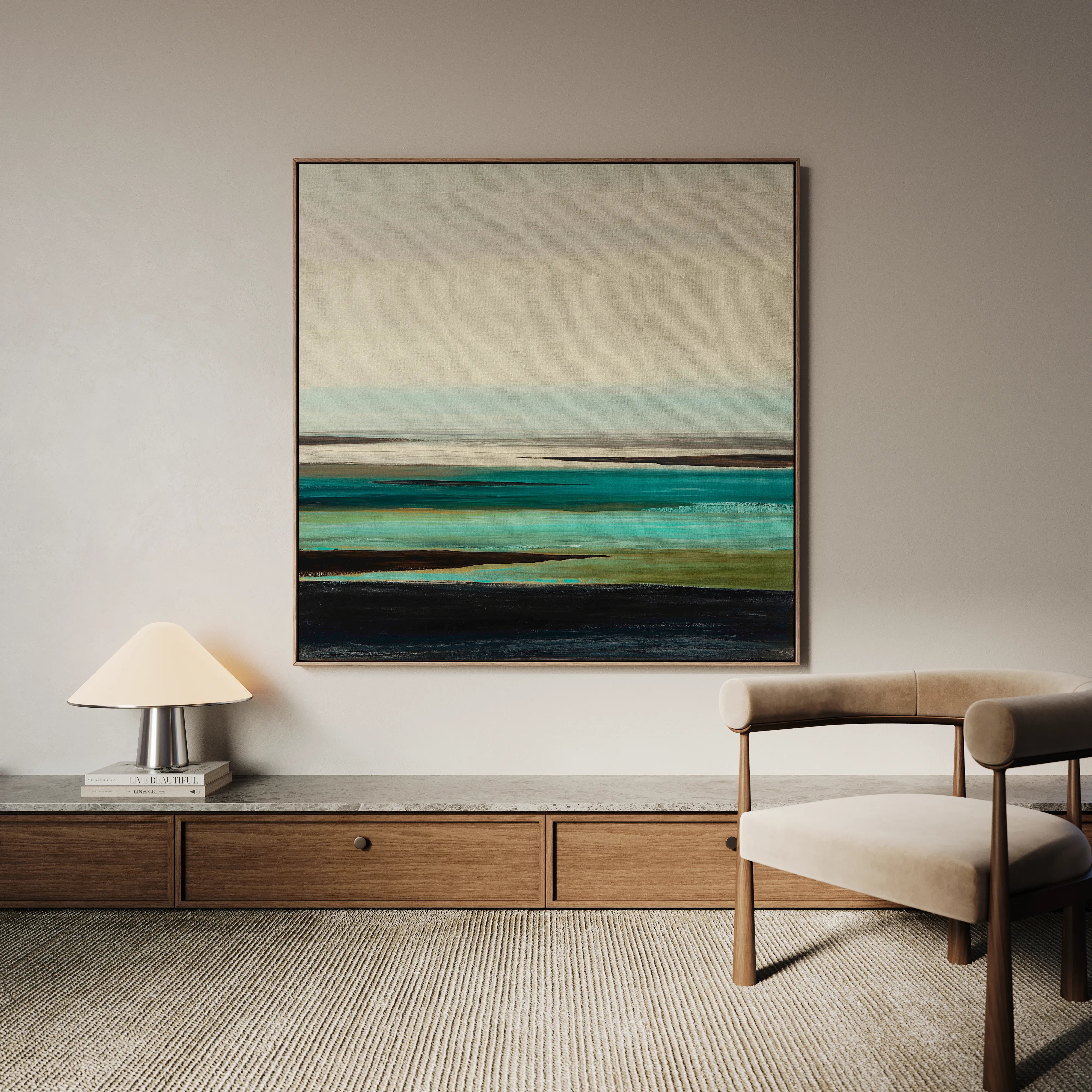Abstract 1376 Canvas Art 60 x 60 cm / Black