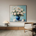 Floral 1376 Canvas Art 60 x 60 cm / Black