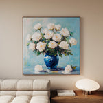 Floral 1376 Canvas Art 60 x 60 cm / Black